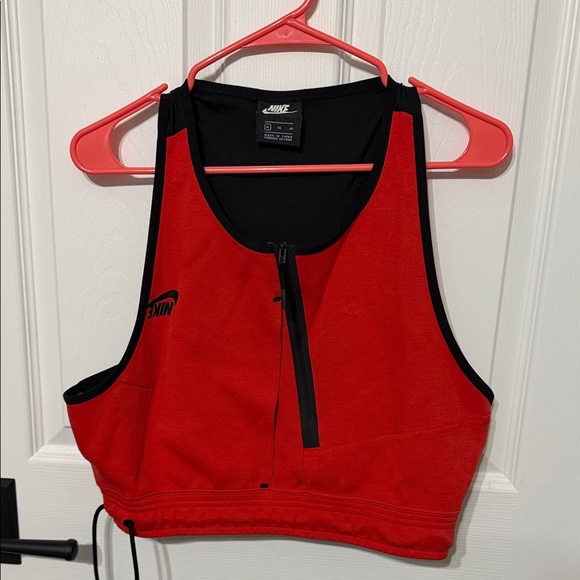 Nike Tops - Nike Red and Black Zipper Sports Top